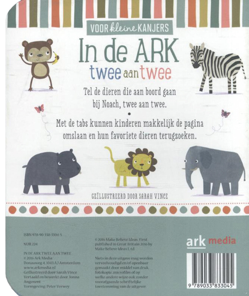 In de ark twee aan twee / Voor kleine kanjers achterkant
