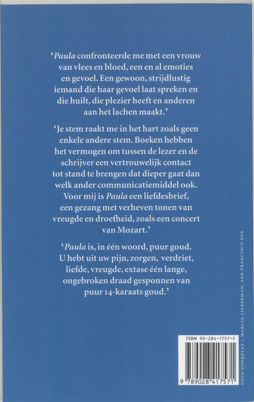 Brieven voor Paula achterkant