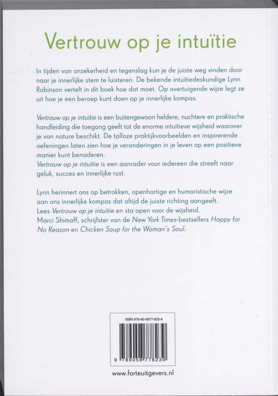 Vertrouw op je intuitie achterkant