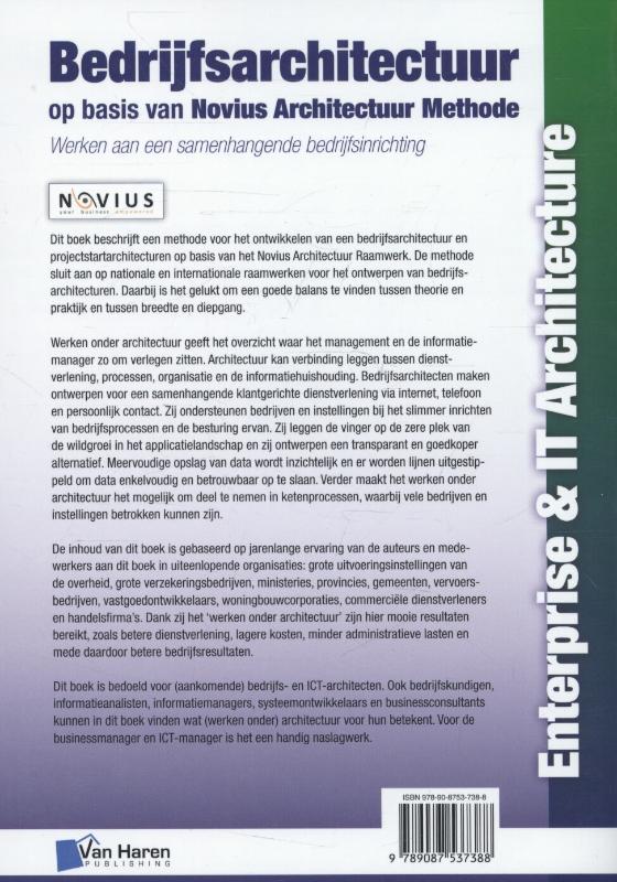 Bedrijfsarchitectuur op basis van Novius Architectuur Methode / Enterprise & Architecture achterkant