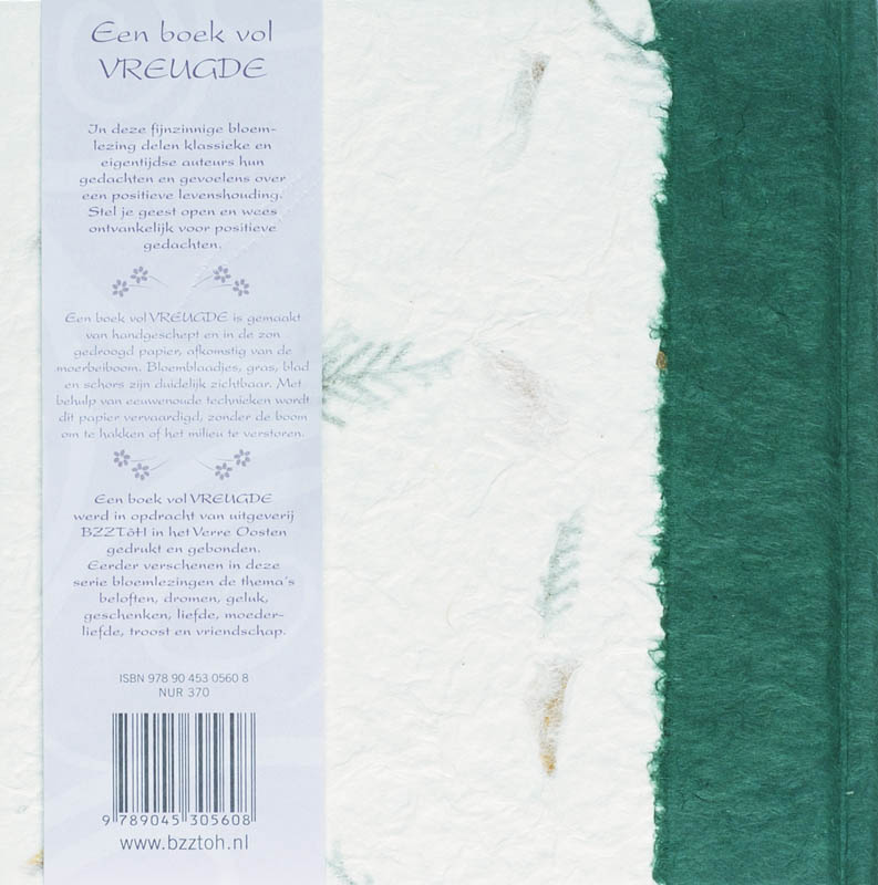 Een Boek Vol Vreugde achterkant