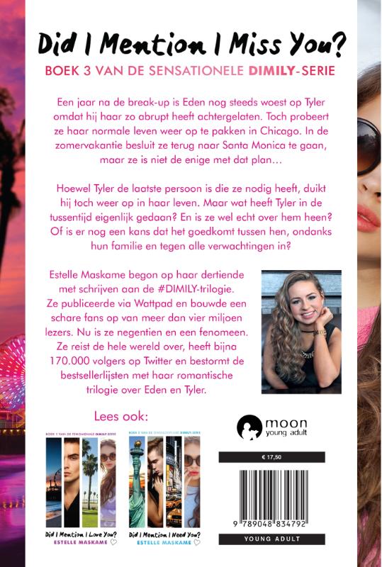 Did I mention I love you? 3 -   Did I mention I miss you? achterkant