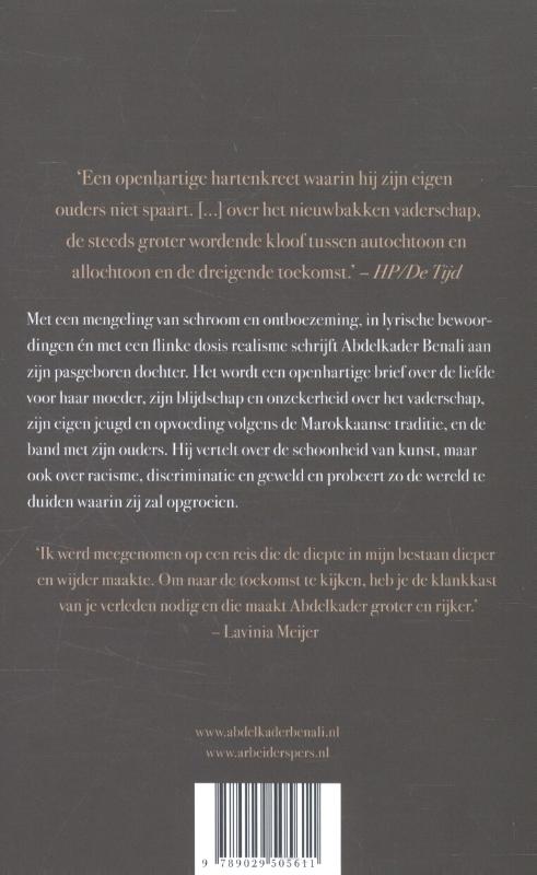 Brief aan mijn dochter achterkant