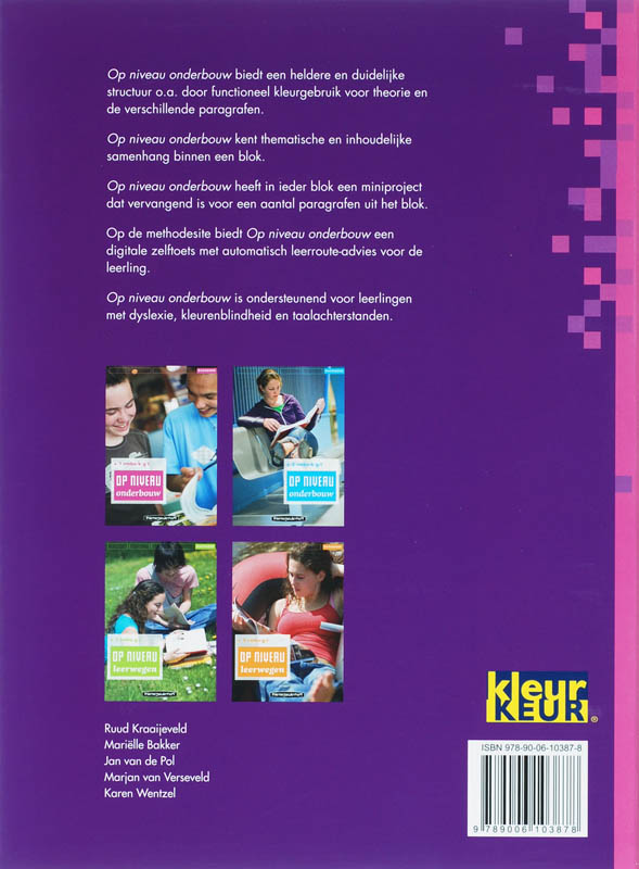 Op Niveau Onderbouw 1 Vmbo-k/g/t Basisboek achterkant