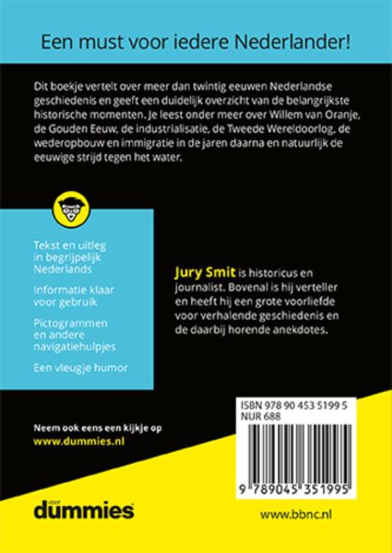 De kleine geschiedenis van Nederland voor Dummies / Voor Dummies achterkant
