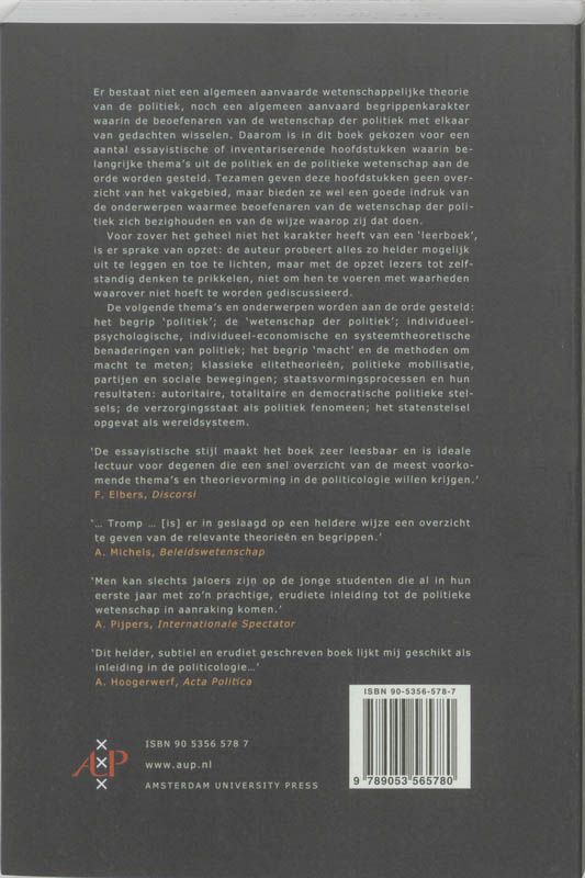 De Wetenschap Der Politiek achterkant