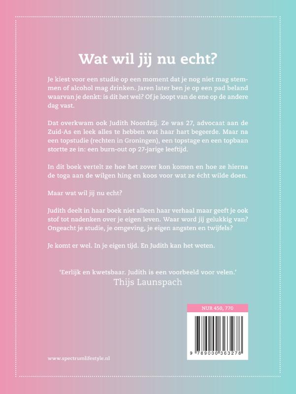 Ik was advocaat. Nu ben ik mezelf. achterkant