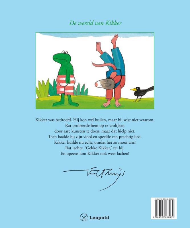 Kikker is bedroefd achterkant