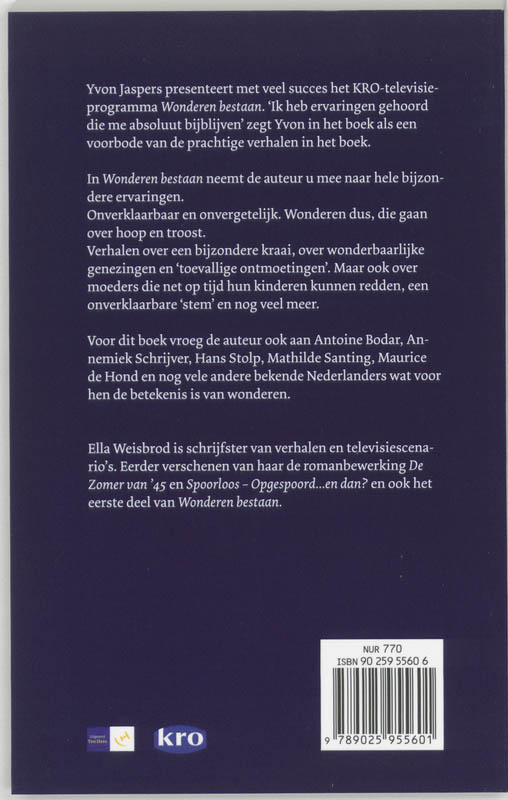 Wonderen Bestaan achterkant