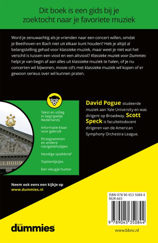Voor Dummies  -   Klassieke muziek voor Dummies achterkant
