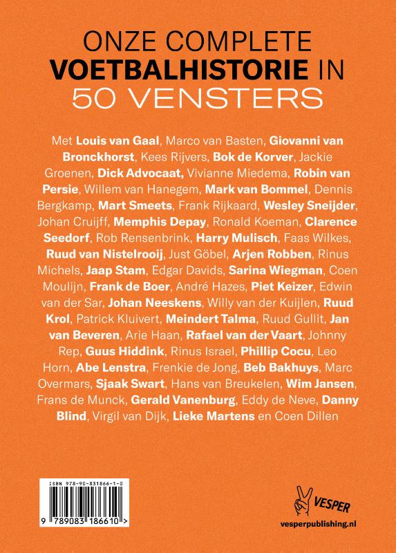 De canon van het Nederlandse voetbal achterkant