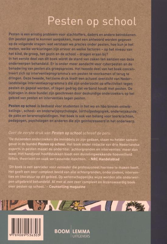 Pesten op school achterkant