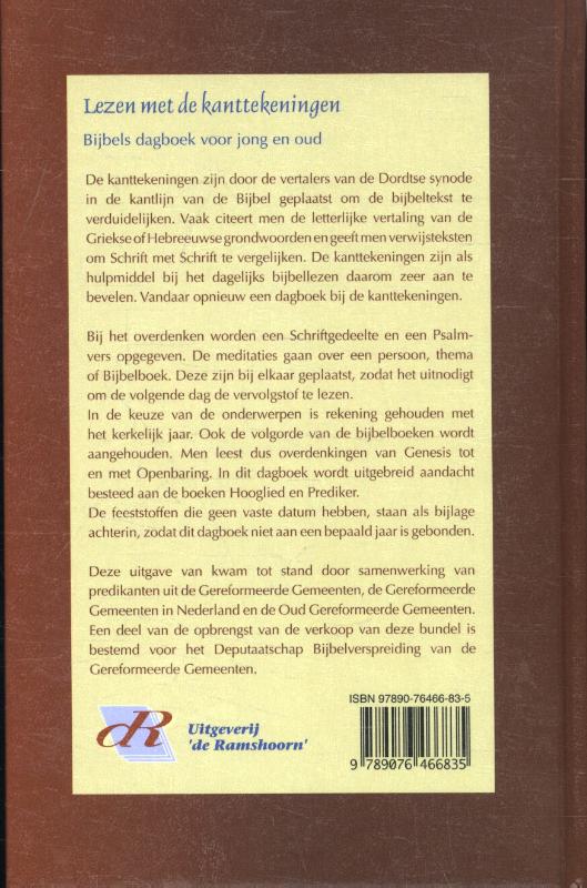 Lezen met de kanttekeningen achterkant