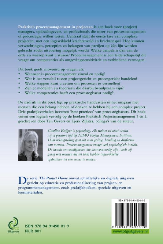 Praktisch procesmanagement in projecten / The Project House / 2 achterkant