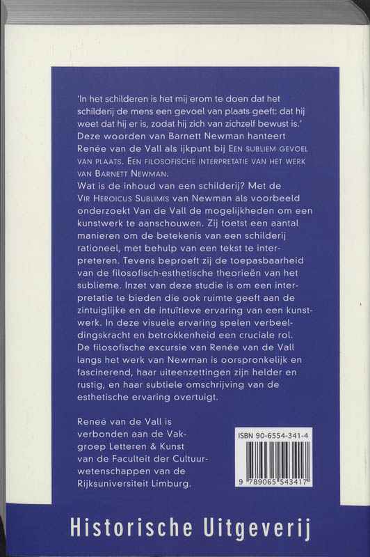 Een subliem gevoel van plaats achterkant