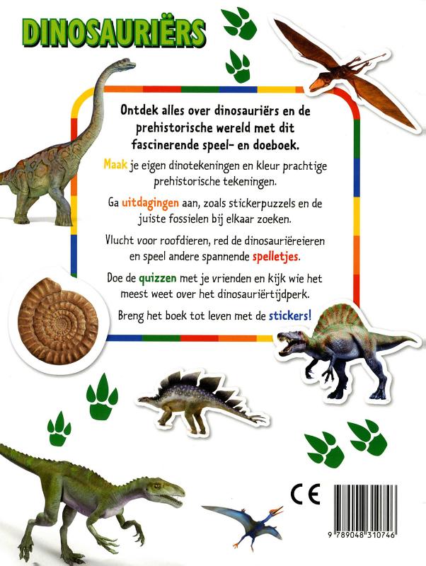 Speel- en doeboek Dinosauriërs achterkant