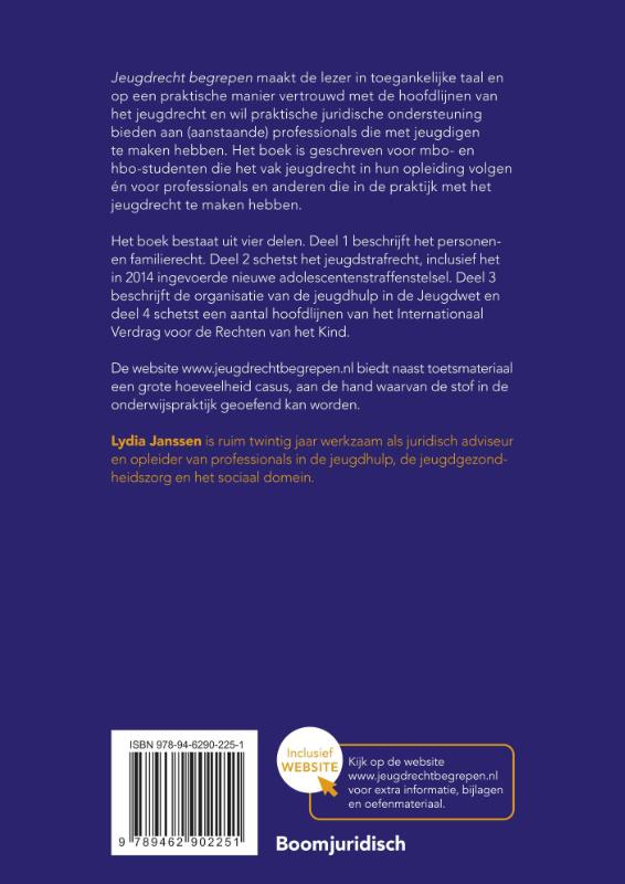 Jeugdrecht begrepen / Recht begrepen achterkant