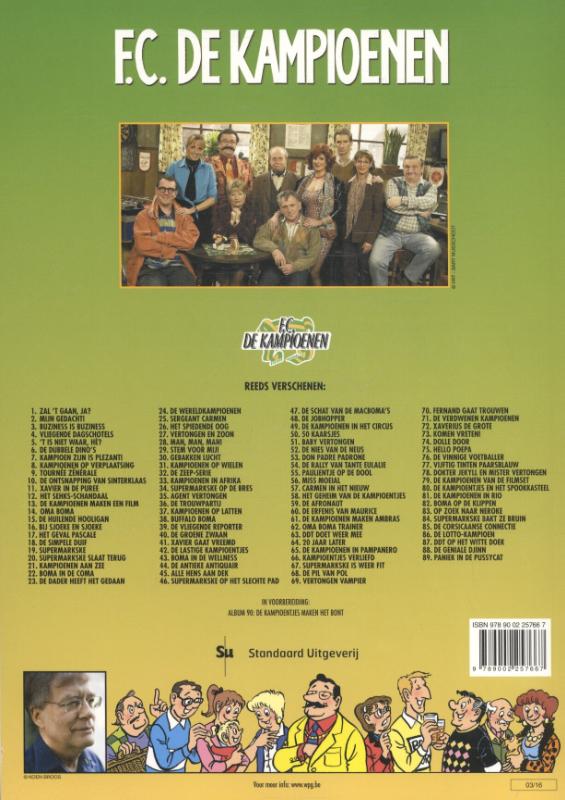 Paniek in de Pussycat / F.C. De Kampioenen / 89 achterkant
