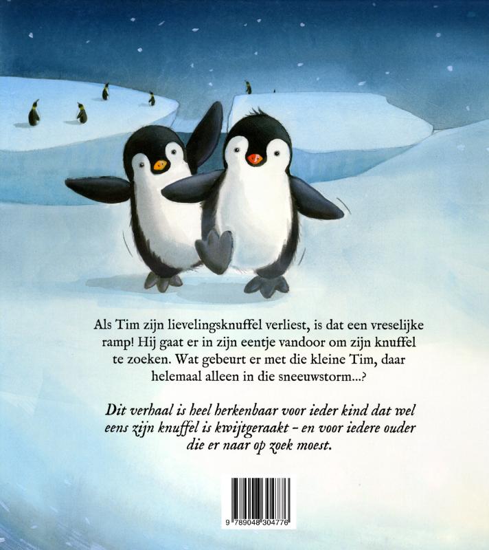 Kleine Pinguïn is zijn knuffel kwijt achterkant
