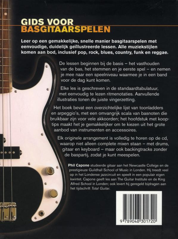 Gids voor basgitaarspelen achterkant