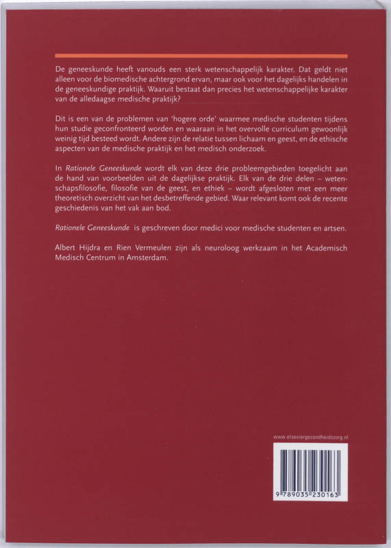 Gezondheidszorg  -   Rationele Geneeskunde achterkant