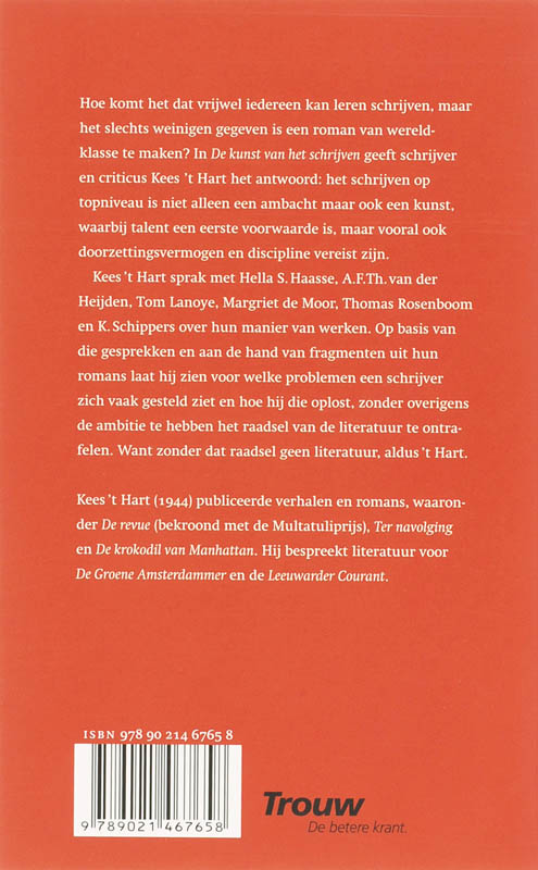 De kunst van het schrijven / Schrijf! achterkant