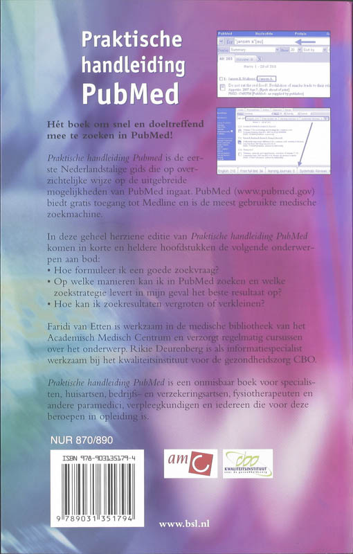 Praktische handleiding PubMed / druk Heruitgave achterkant