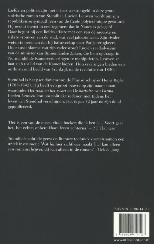 Lucien Leuwen / LJ Veen Klassiek achterkant