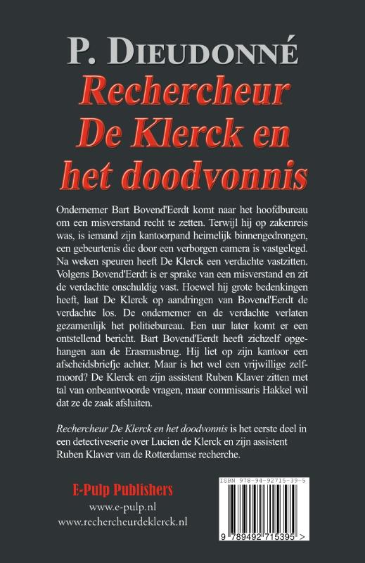 Rechercheur De Klerck en het doodvonnis / De Klerck / 1 achterkant