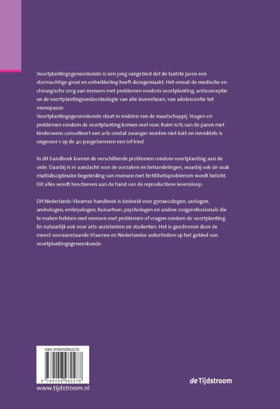 Handboek voortplantingsgeneeskunde achterkant