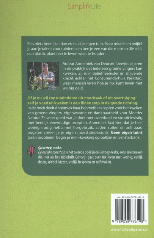 De eerlijke moestuin / Genoeg reeks achterkant