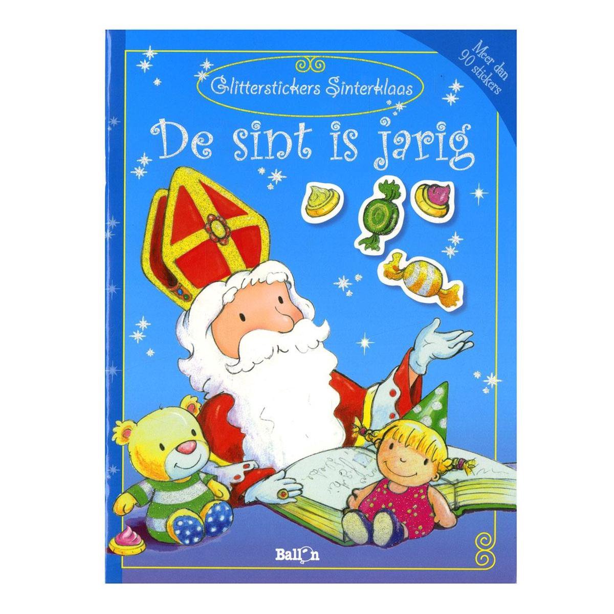 De Sint is jarig (glitterstickers)
