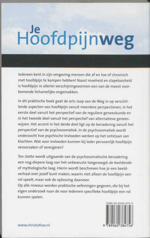 Je Hoofdpijnweg achterkant