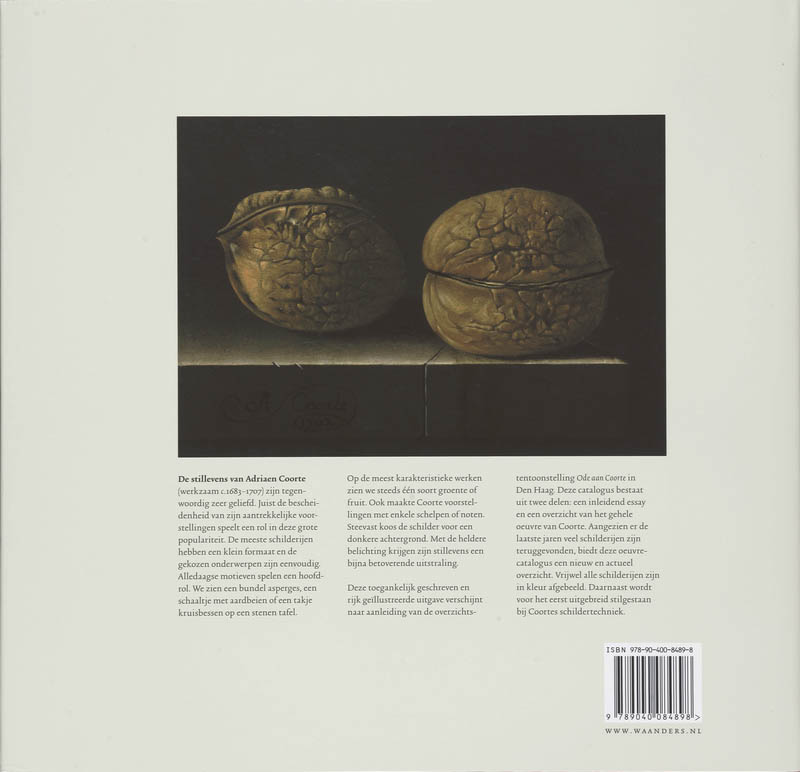 Stillevens van Adriaen Coorte (c. 1683-1707) achterkant