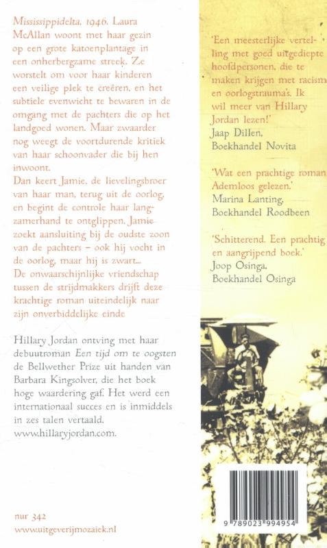 Een tijd om te oogsten achterkant