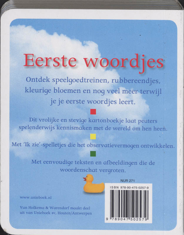 De wereld om me heen Eerste woordjes achterkant