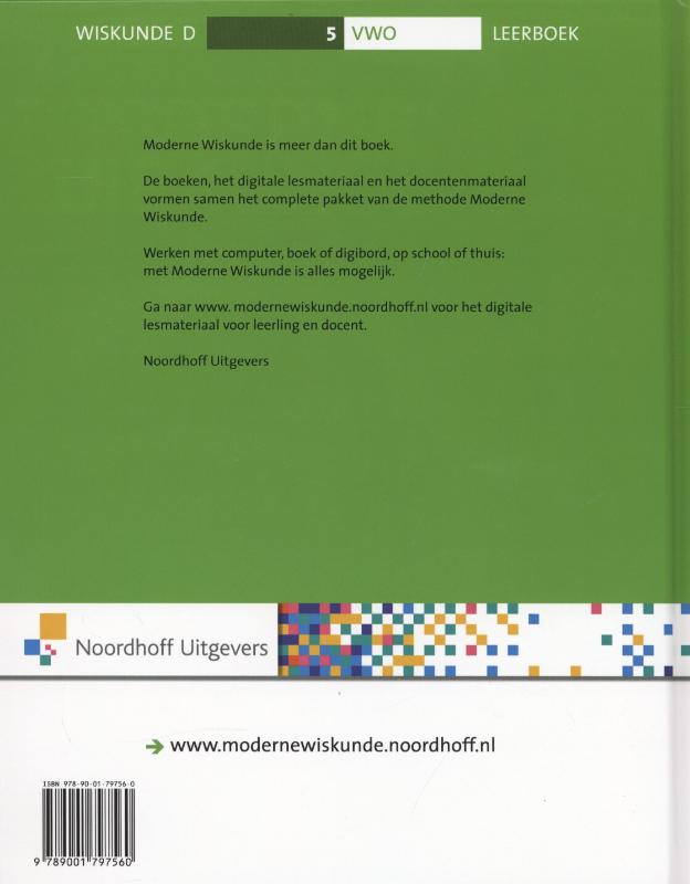 Leerboek 5 Vwo D Moderne Wiskunde achterkant