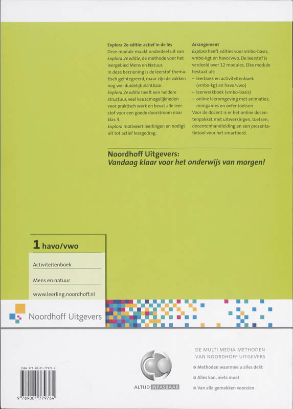 Explora Module 5 De dierentuin havo/vwo 1 Activiteitenboek achterkant