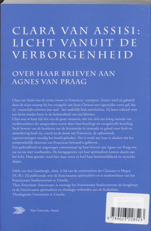 Clara Van Assisi: Licht Vanuit De Verborgenheid achterkant