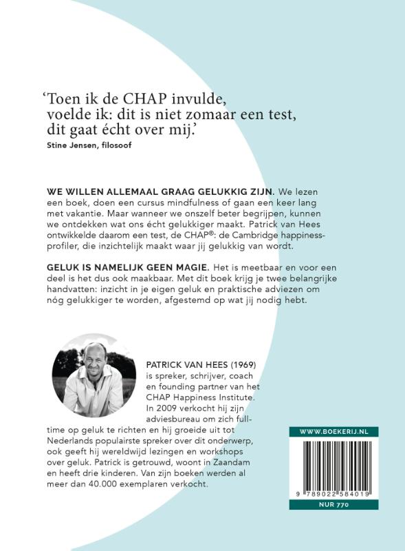 De cambridge happiness-profiler achterkant