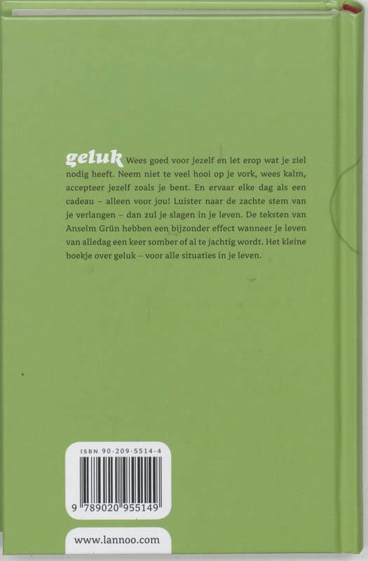Geluk Kleine Boek achterkant