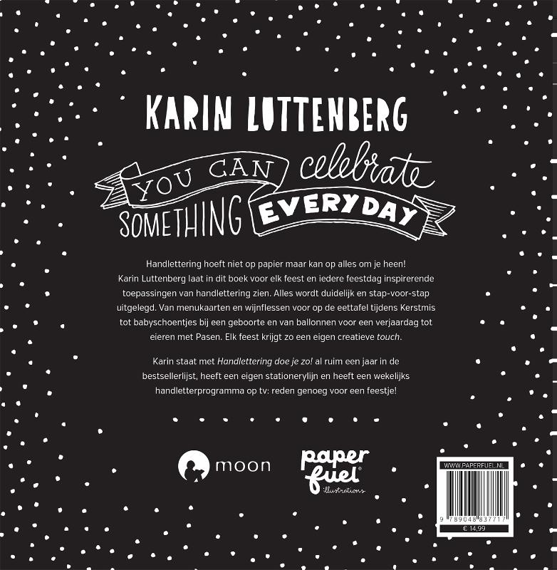 Handlettering feest doe je zo! achterkant