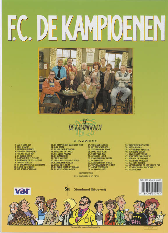 Bij Sjoeke en Sjoeke / F.C. De Kampioenen / 16 achterkant