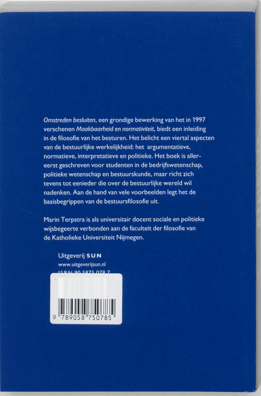 Omstreden Besluiten achterkant