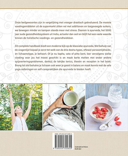 Perfect in balans met ayurveda achterkant