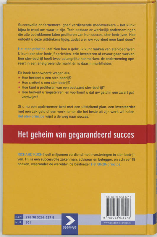 Het Sterprincipe achterkant