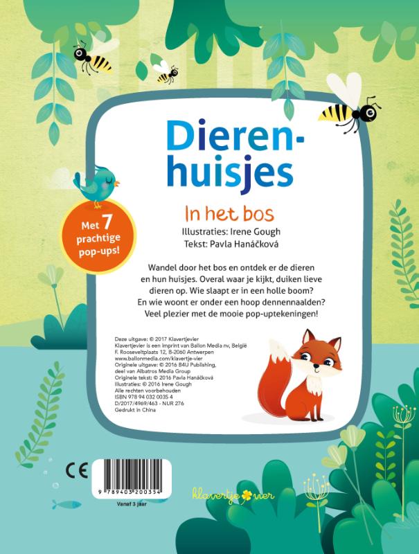 In het bos / Pop-up boek Dierenhuisjes / 0 achterkant