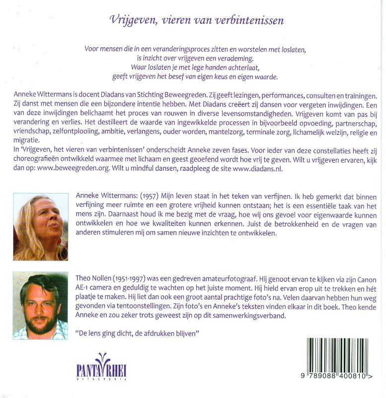 Vrijgeven, vieren van verbintenissen achterkant