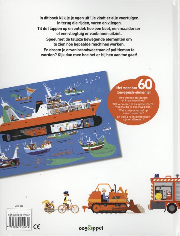 Het grote boek van voertuigen en machines achterkant