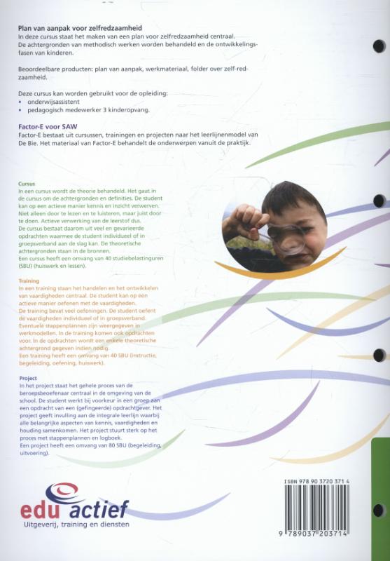 Factor-E Plan van aanpak voor zelfredzaamheid Cursus achterkant